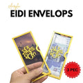 Luxury Acrylic Eidi Envelopes Gold 3Pc Set – Premium Reusable Eid Money Holder